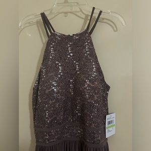 Night way long dress for prom or formal size 4 in mocha
